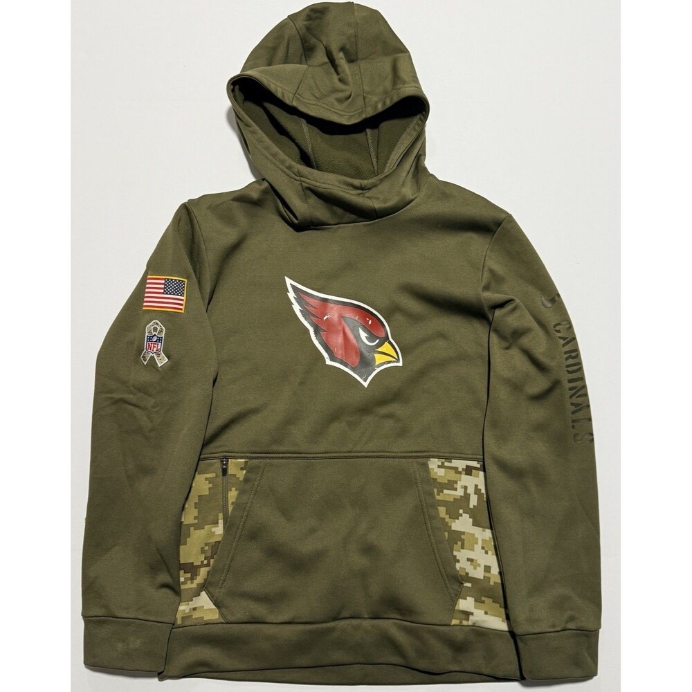 Nike NFL On field Apparel Boys L Arizona Cardinals Salute To Service Camo Hoodie